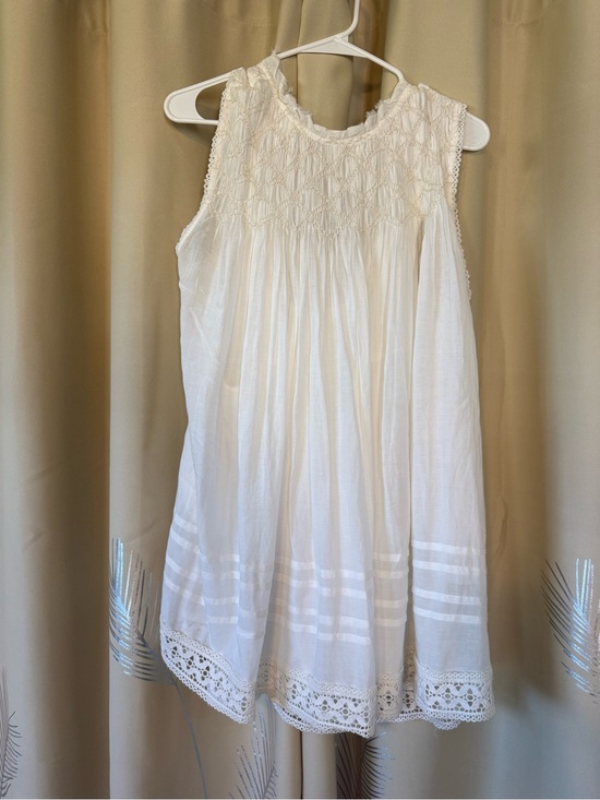 Free People Dresses & Skirts - Free People White Babydoll Lace-Trim Mini Dress